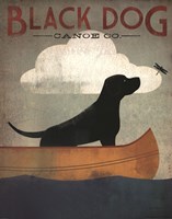 Black Dog Canoe Fine Art Print