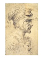 Ideal head of a warrior Fine Art Print