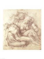 Figures Study for the Lamentation Over the Dead Christ, 1530 Fine Art Print