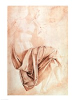 Inv. 1887-5-2-118 Recto (W.10) Study of drapery Fine Art Print