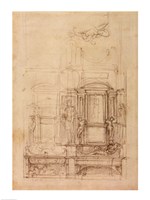 W.26r Design for the Medici Chapel in the church of San Lorenzo, Florence Fine Art Print