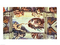 Sistine Chapel Ceiling: Creation of Adam, 1510 Fine Art Print