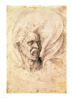 Study of a man shouting Fine Art Print