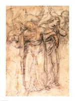 Study of Mourning Women Fine Art Print