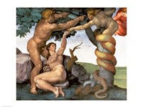 Sistine Chapel Ceiling (1508-12): The Fall of Man (detail), 1510 by Michelangelo Buonarroti, 1510 - various sizes