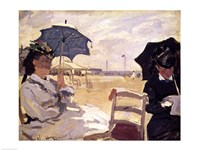 The Beach at Trouville, 1870 Fine Art Print