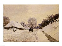 The Cart, or Road under Snow at Honfleur, 1867 Fine Art Print