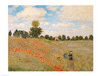 Wild Poppies, near Argenteuil (Les Coquelicots: environs d'Argenteuil), 1873 Fine Art Print