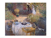 The Luncheon: Monet's garden at Argenteuil, 1873 by Claude Monet, 1873 - various sizes