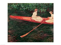 Boating on the Epte, c.1890 Fine Art Print