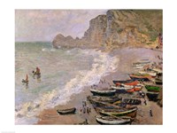 Etretat, beach and the Porte d'Amont, 1883 Fine Art Print