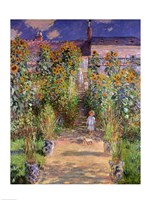 The Artist's Garden at Vetheuil, 1880 Fine Art Print