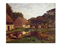 A Farmyard in Normandy, c.1863 Fine Art Print