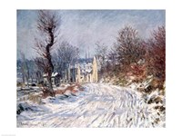 The Road to Giverny, Winter, 1885 Fine Art Print