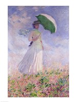 Woman with a Parasol turned to the Right, 1886 Fine Art Print