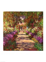 A Pathway in Monet's Garden, Giverny, 1902 Framed Print