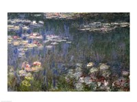 Waterlilies: Green Reflections, 1914-18 (left section) Fine Art Print