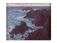 The Rocks at Belle-Ile, the Wild Coast, 1886 Fine Art Print