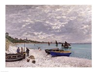 The Beach at Sainte-Adresse, 1867 Fine Art Print