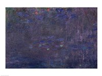 Waterlilies: Reflections of Trees, detail from the right hand side, 1915-26 Fine Art Print
