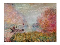 The Boat Studio on the Seine, 1875 Fine Art Print