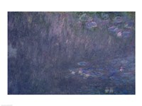 Waterlilies: Reflections of Trees, detail from the left hand side, 1915-26 Fine Art Print