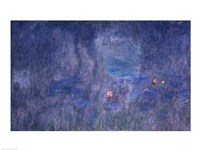 Waterlilies: Reflections of Trees, detail from the central section, 1915-26 Fine Art Print