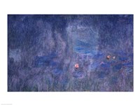 Waterlilies: Reflections of Trees, detail from the central section, 1915-26 Fine Art Print