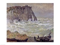 Rough Sea at Etretat, 1883 Fine Art Print