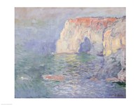 Etretat: Le Manneport, reflections on the water, 1885 Fine Art Print