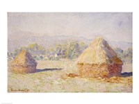 Haystacks, Morning Effect Fine Art Print