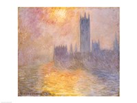 The Houses of Parliament, Sunset, 1904 Fine Art Print