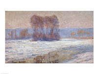 The Seine at Bennecourt, Winter Fine Art Print