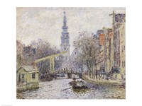 Canal a Amsterdam, 1874 Fine Art Print