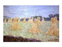 Haystacks, The young Ladies of Giverny, Sun Effec Fine Art Print