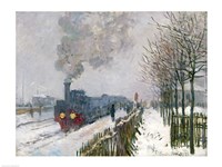 Train in the Snow or The Locomotive, 1875 Fine Art Print