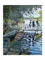 Bathers at La Grenouillere, 1869 detail Fine Art Print