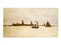 The Outer Harbour at Zaandam, 1871 Fine Art Print