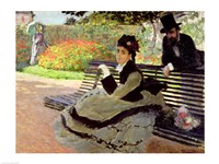 Madame Monet on a Garden Bench Framed Print