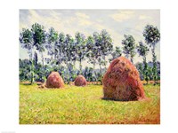 Haystacks at Giverny, 1884 Fine Art Print