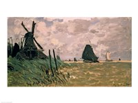 A Windmill near Zaandam, 19th century Fine Art Print