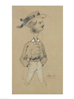 Man with a Boater Hat, 1857 Fine Art Print