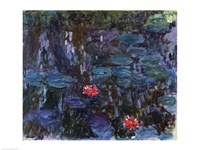 Waterlilies with Reflections of a Willow Tree, 1916-19 Fine Art Print
