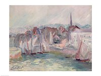Boats in the Port of Honfleur, 1917 Fine Art Print