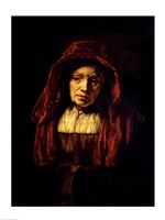 Portrait of an Old Woman Fine Art Print