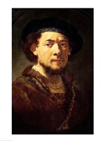 Portrait of a Man with a Gold Chain or, Self Portrait with Beard Fine Art Print