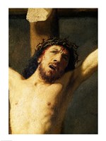Christ on the Cross, detail of the head Fine Art Print