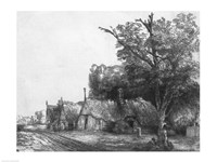 Landscape with Three Cottages, 1650 Fine Art Print