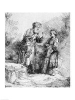 Abraham and Isaac, 1645 Fine Art Print
