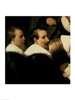The Anatomy Lesson of Dr. Nicolaes Tulp, 1632 (left detail) Fine Art Print